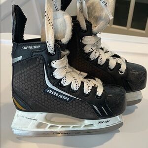 Bauer Supreme Black and White Hockey Skates